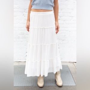 Brandy Melville white Izzy skirt